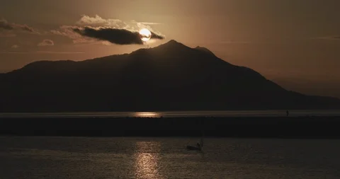 Ischia island Sunset Stock Footage 128386043