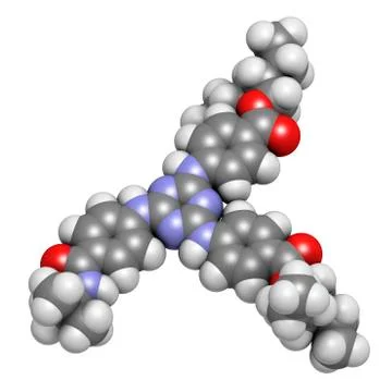 Iscotrizinol sunscreen molecule Illustration