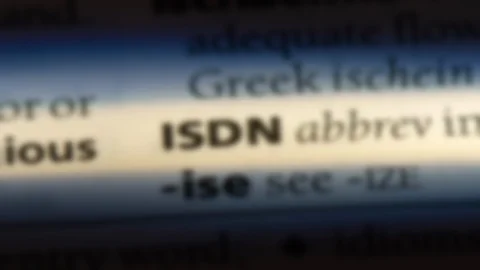 ISDN word in a dictionary. Stock Footage 99561645