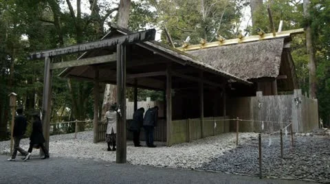 Ise Shrine Prayers Stock Footage 21773521
