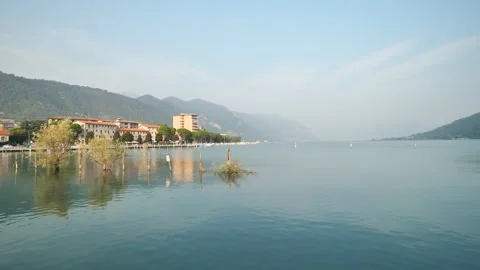 Iseo lake Sarnico Stock Footage 252176602