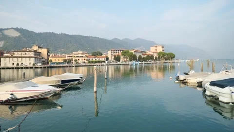 Iseo lake Sarnico Stock Footage 252176764