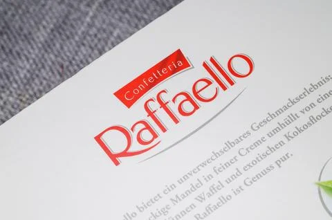 Iserlohn, Germany - June 07, 2026: Close-up of Raffaello Confetteria packagin 写真素材