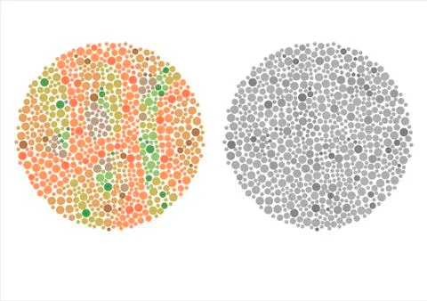 Ishihara Test. color blindness Stock Illustration
