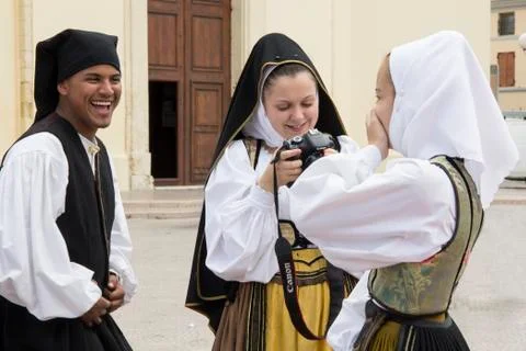 Isili Folk Group Stock Photos