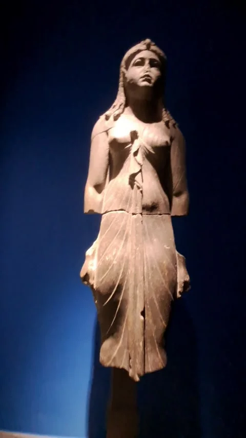 Isis Aphrodite Marble Statue Greco-Roman Museum Alexandria Stock Footage 345349646