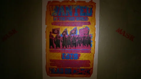 Isis Poster on a wall Vídeo Stock 57510245