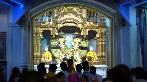 ISKCON Is A Hindu Temple Dedicated To Ra... | Stock Video | Pond5