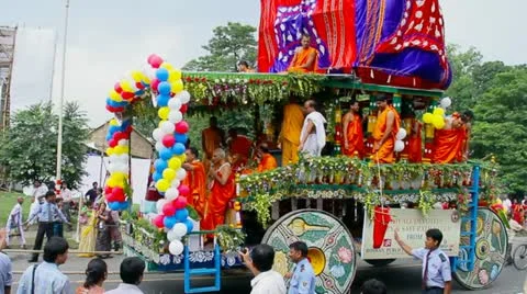 Iskon Rath Yatra Stock Footage 20512405