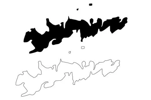 Isla de los Estados map vector.... Ilustración de archivo