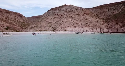 Isla Espiritu Santo Drone 4K Stock Footage 95700579