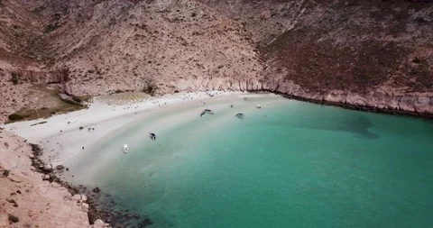 Isla Espiritu Santo Drone 4K Stock Footage 95700845