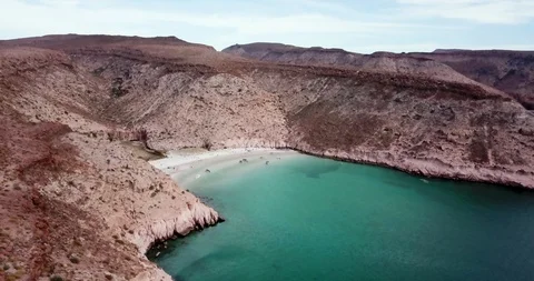 Isla Espiritu Santo Drone 4K Stock Footage 95701369