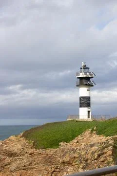 Isla Pancha lighthouse, Spain Stock Photos