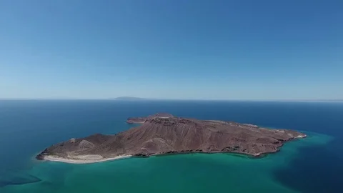 Isla San Jose aerial Stock Footage 80091520