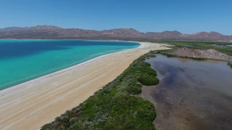 Isla San Jose aerial Видео 80402797