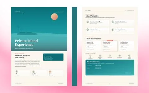 Isla Verde Brochure Set Vector Tropical Paradise 库存插图