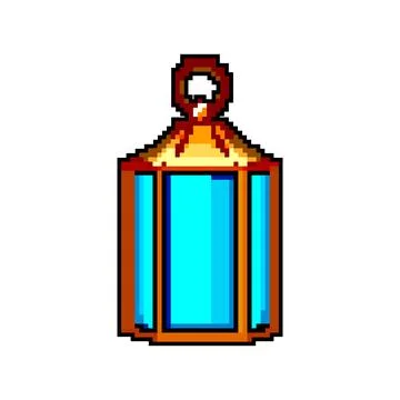 Islam arabic lantern game pixel art vector illustration イラスト素材
