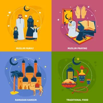 Islam Icons Set Stock Illustration