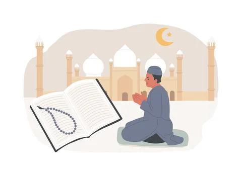 Islam isolated concept vector illustration. Stockillustratie