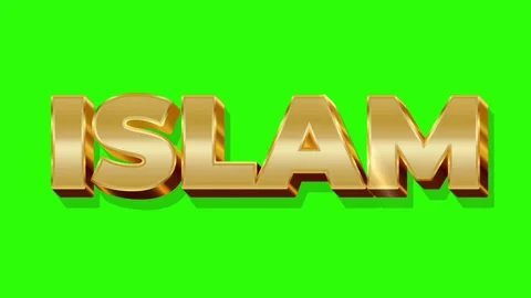 Islam sign looping animation on green background Stock Footage 340455288