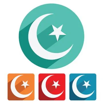 Islam symbol icon flat design Stock-Illustration