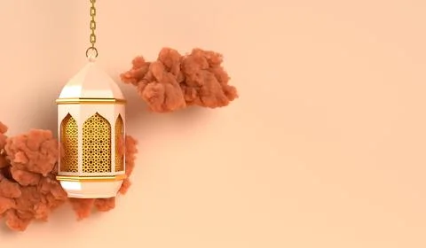 Islamic 3d rendering scene. Illustrazione stock