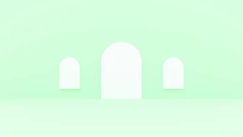 Islamic abstract green background 3d illustration ramadan eid concept Ilustración de archivo