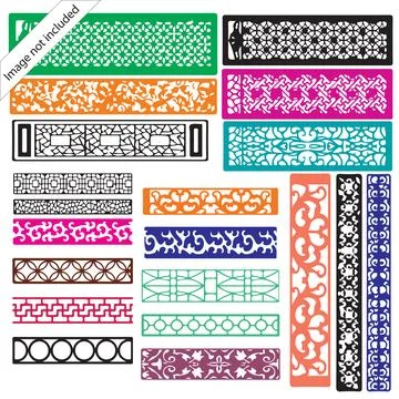 Islamic Abstract pattern cnc Border Vector. 스톡 일러스트