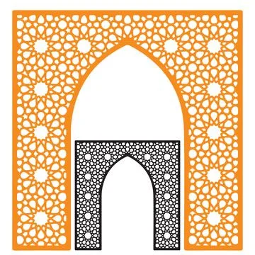 Islamic Abstract pattern Gait Background Mimber Vector Stock Illustration