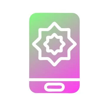 Islamic App Interface with Gradient Aesthetic Stock Illustration
