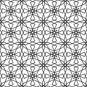 Islamic arabesque, mashrabiya seamless pattern 스톡 일러스트
