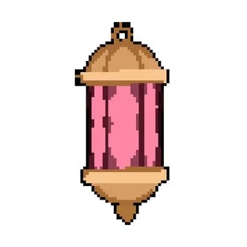Islamic arabic lantern pixel art vector illustration イラスト素材
