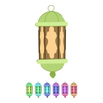 Islamic arabic lantern vector cartoon graphic 스톡 일러스트