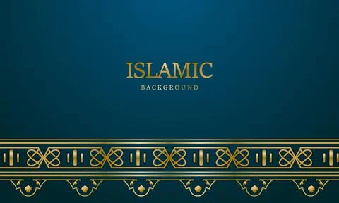 Islamic arabic ornament pattern border frame design background Stock Illustration