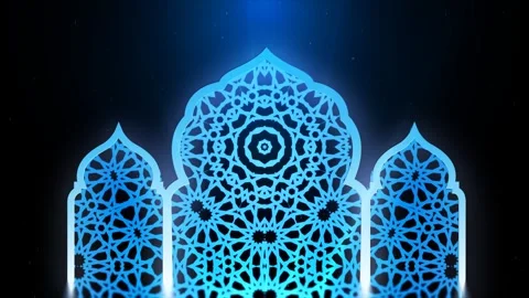 Islamic Arabic Style Gold Decorative Door Background Stock Footage 297745375