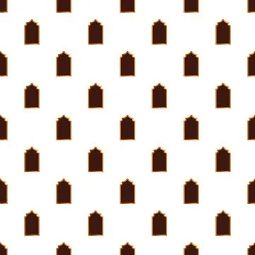 Islamic arch frame seamless pattern for ramadan decoration background 스톡 일러스트