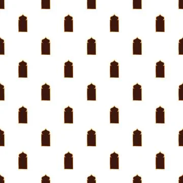 Islamic arch pattern creating a seamless background design Stock Illustration