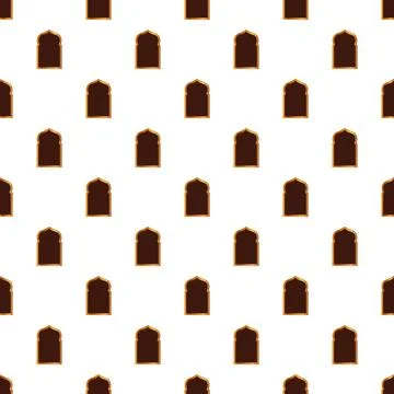 Islamic arch pattern creating a seamless background design Stock Illustration