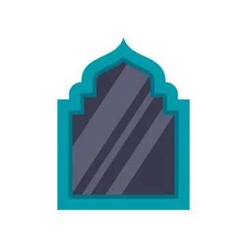 Islamic arch window frame icon for ramadan celebration イラスト素材