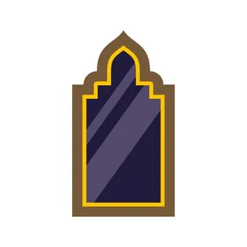 Islamic arch window frame icon vector illustration イラスト素材