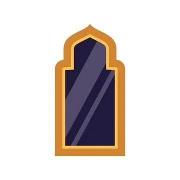 Islamic arch window frame icon for ramadan イラスト素材