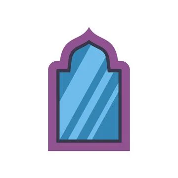 Islamic arch window frame vector icon design Stock-Illustration