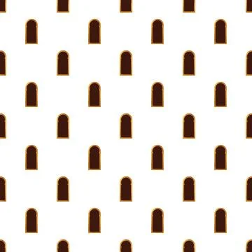 Islamic arch window pattern repeating background design イラスト素材