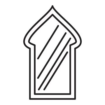 Islamic arch window providing light and ventilation in traditional architectu Stock Illustration