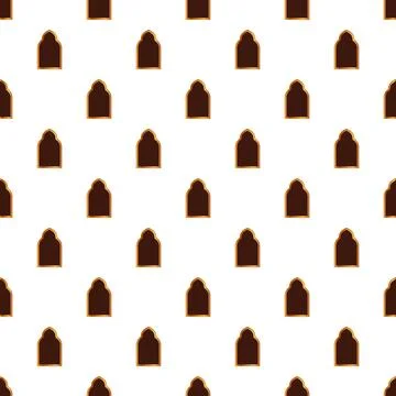 Islamic arch window seamless pattern for design Stock Illustration