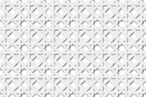 Islamic architecture classic pattern vector. traditional decor graphic illust Stock Illustration