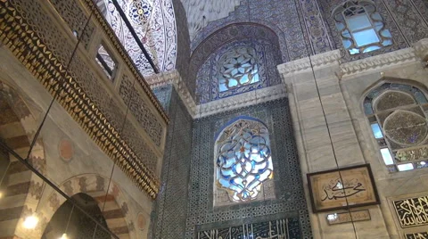 Islamic Architecture Inside The Mosque Stock Footage 46207183