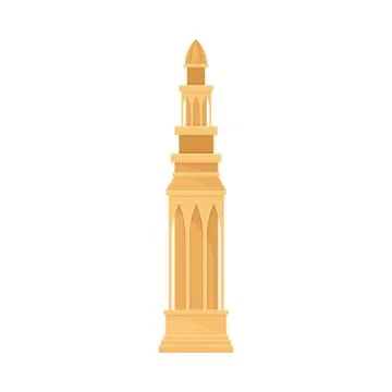 Islamic Architecture with Pointed Arches and Geometric Patterned Ornament Vector Illustrazione stock