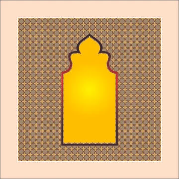 Islamic art arch Ilustración de archivo